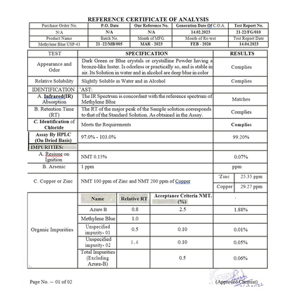 PureNutra® USP Grade - Methylene Blue