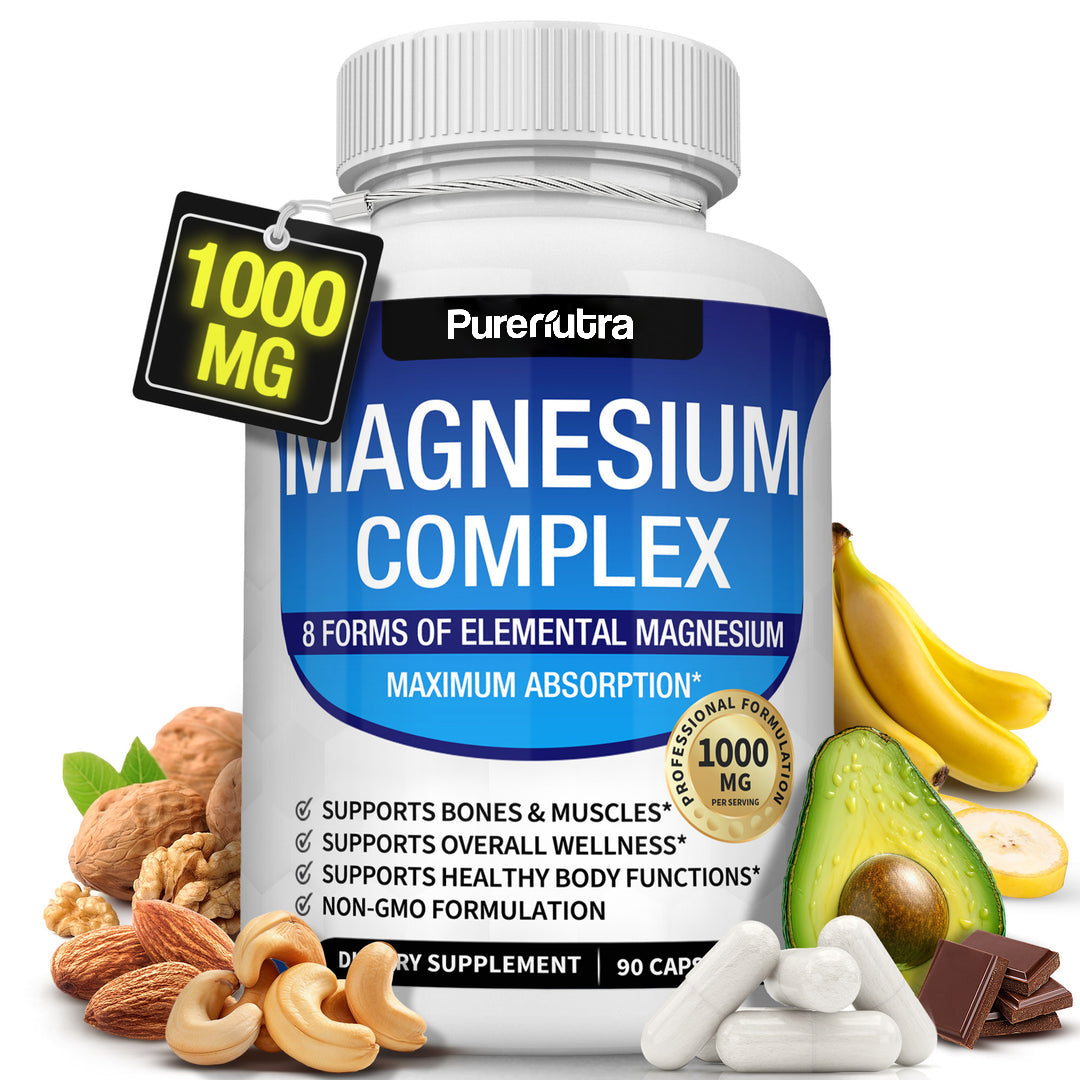 PureNutra® Magnesium Complex - 8 Essential Magnesium Supplement