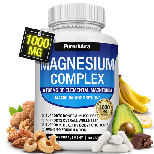 PureNutra® Magnesium Complex - 8 Essential Magnesium Supplement