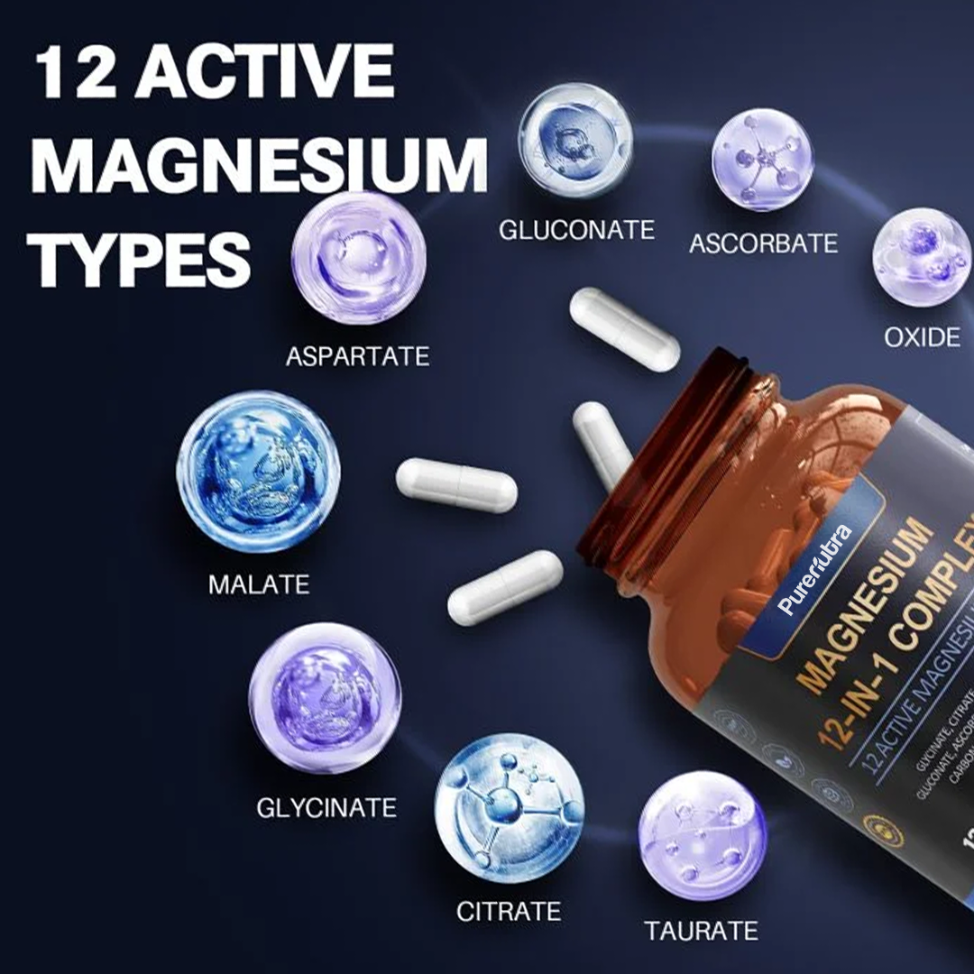 PureNutra® Magnesium Complex - 8 Essential Magnesium Supplement